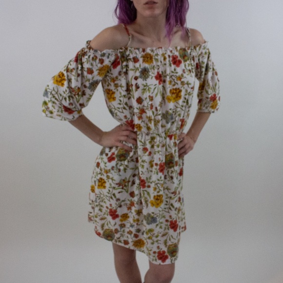Tacera Floral Off Shoulder Dress - Picture 2 of 3